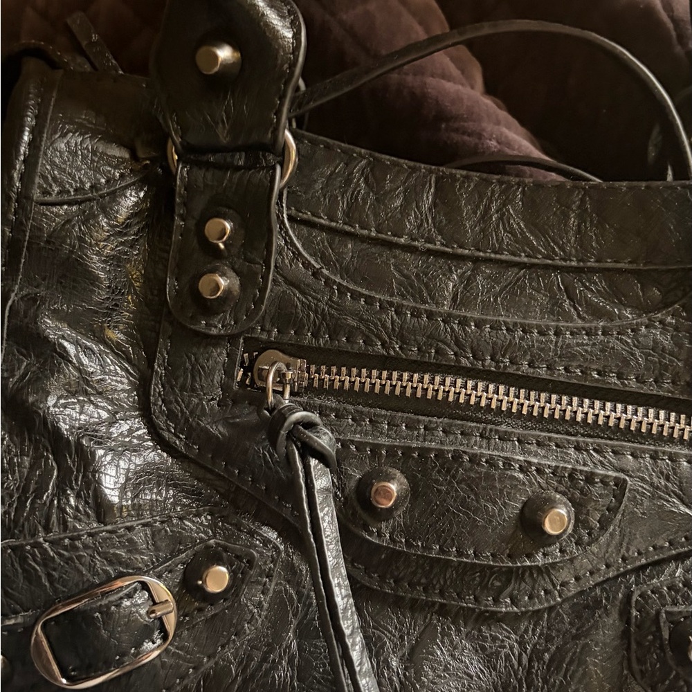 Black Balenciaga Leather Mini City Bag - Picture 6 of 14